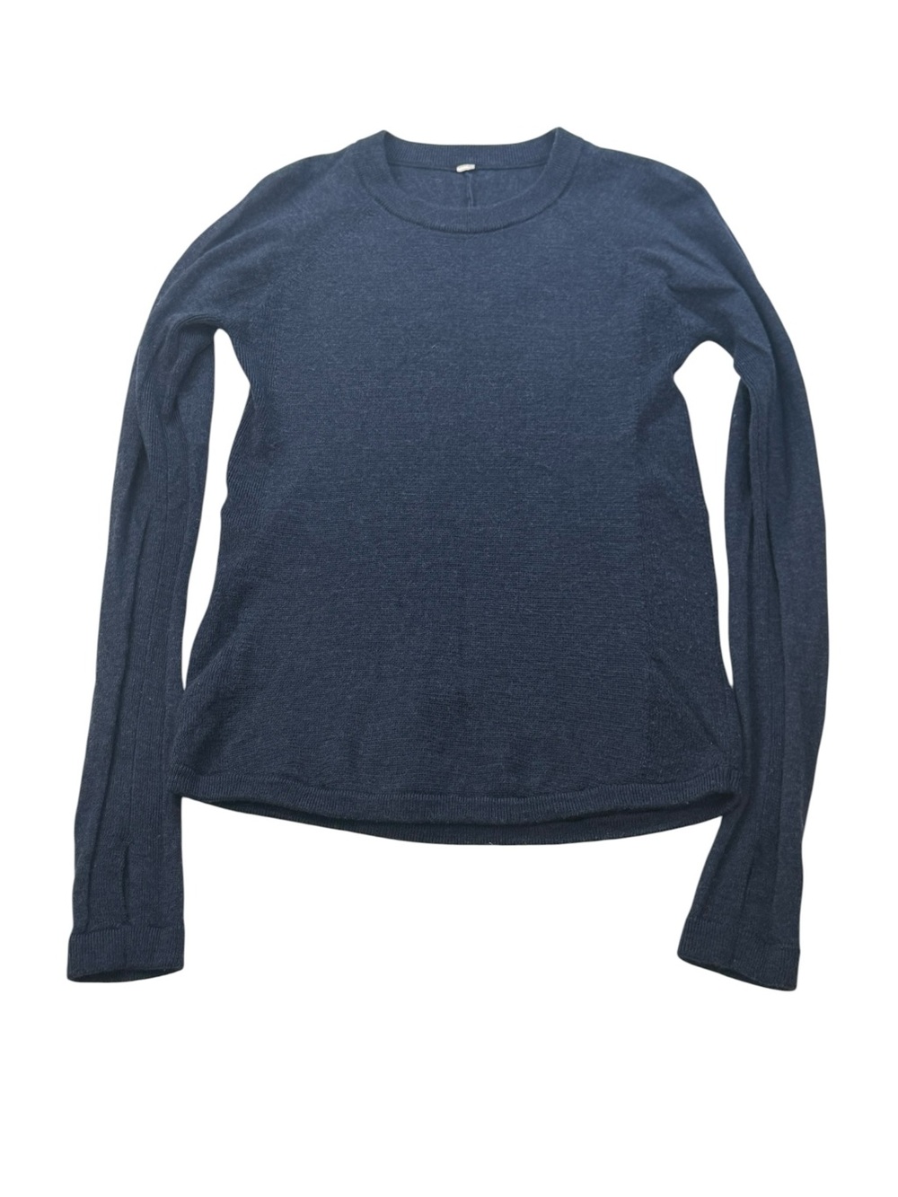 lululemon Navy Blue Merino Wool Long Sleeve Light Sweater‎ Size 4 Womens